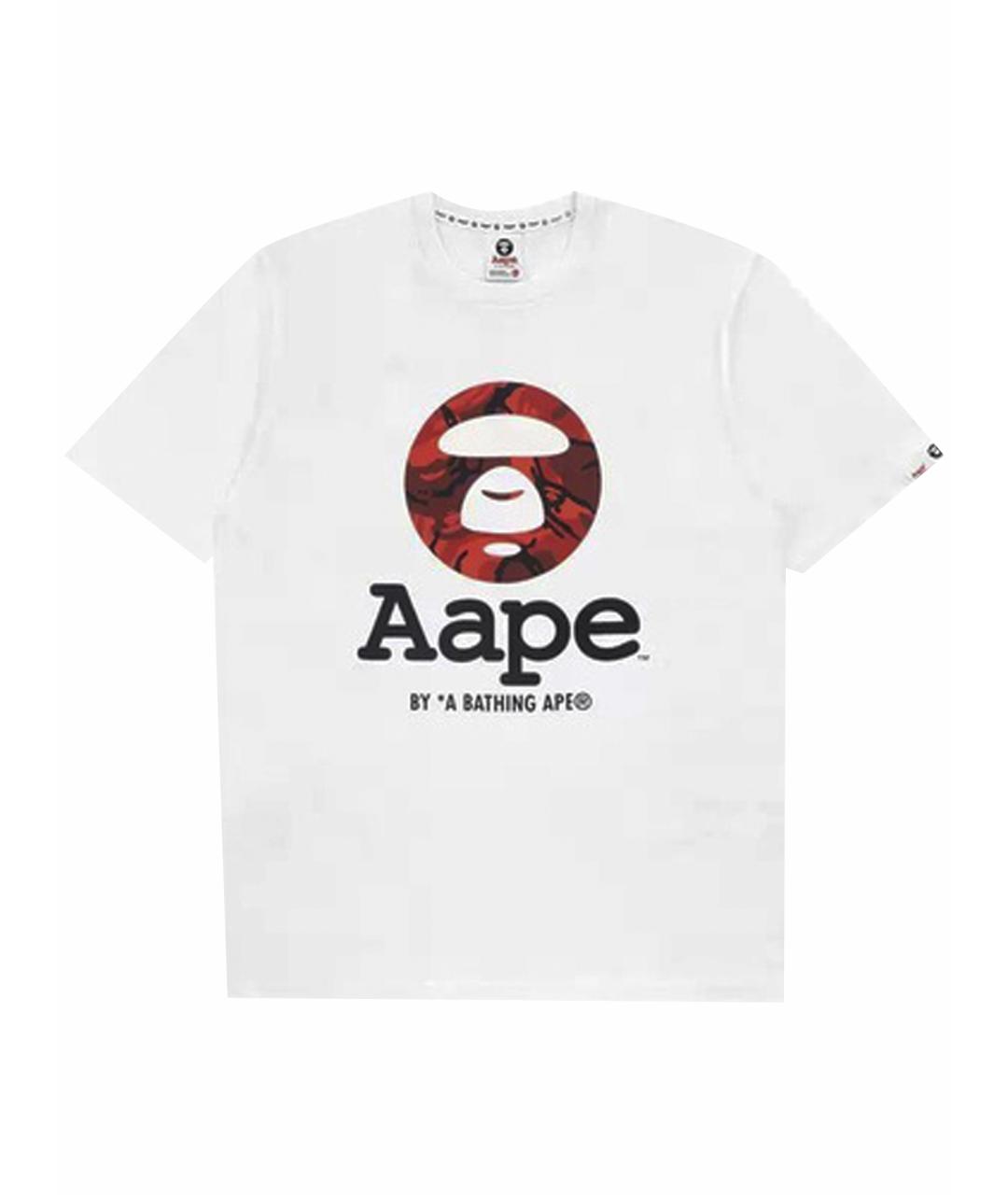 A BATHING APE Белая хлопковая футболка, фото 1