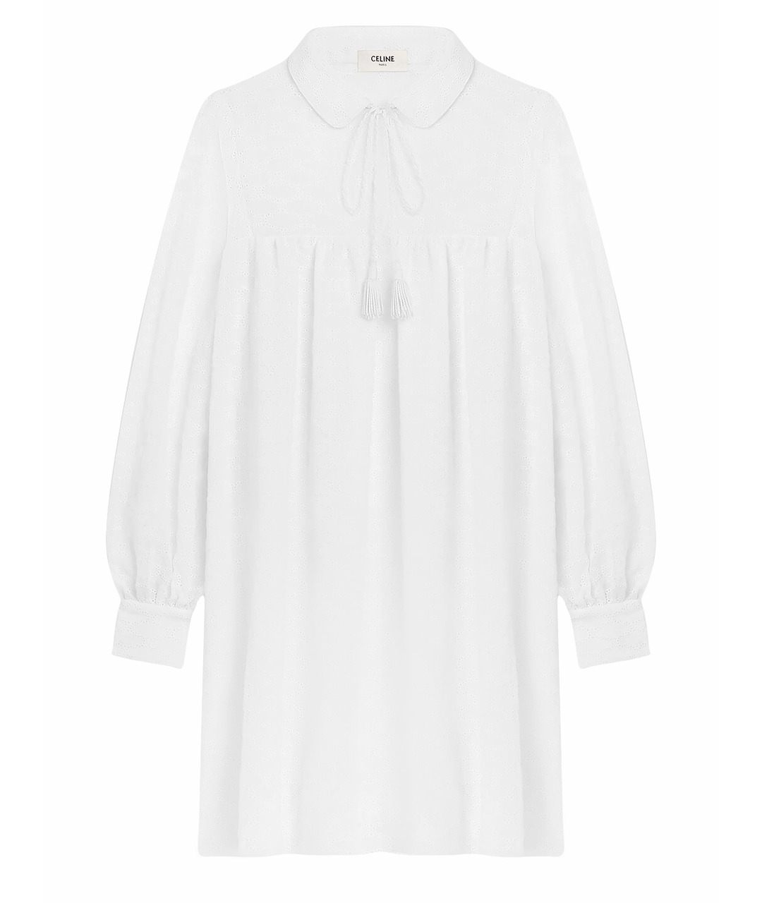 CELINE PRE-OWNED Белое хлопковое повседневное платье, фото 1