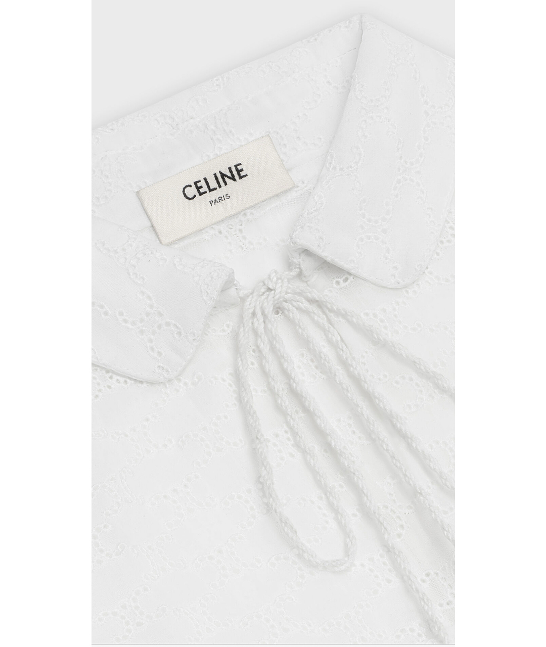 CELINE PRE-OWNED Белое хлопковое повседневное платье, фото 3