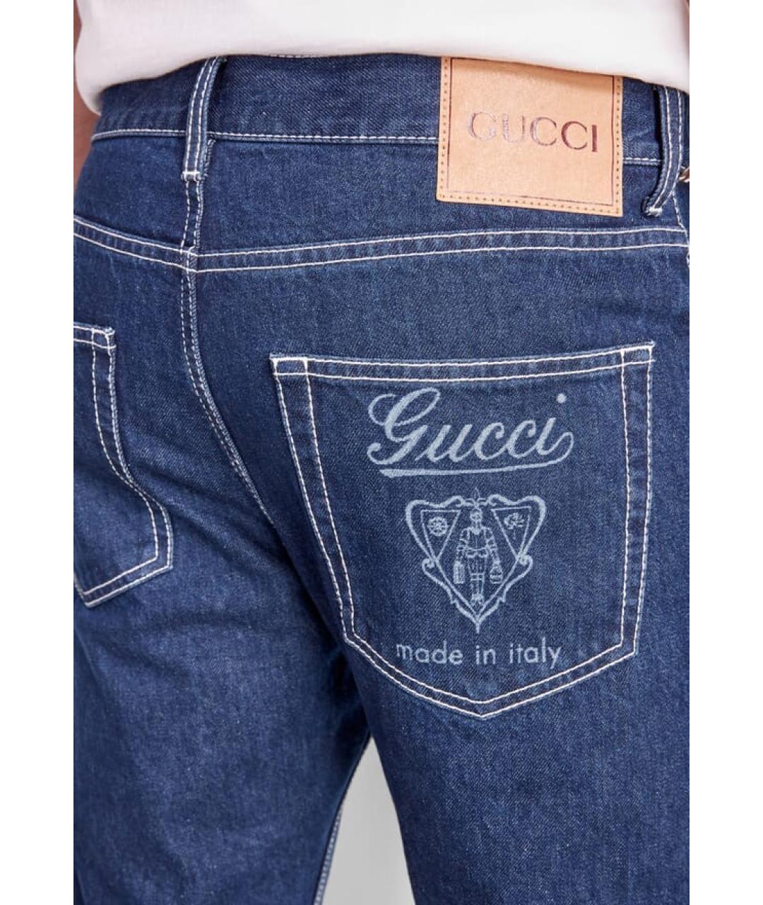 GUCCI Темно-синие прямые джинсы, фото 4