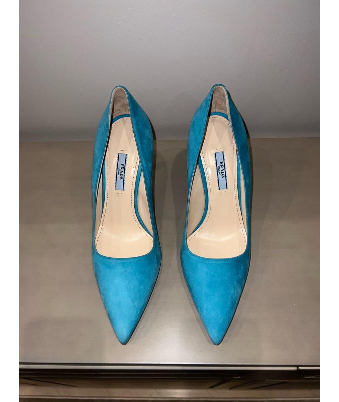 PRADA Бирюзовые замшевые туфли, фото 2