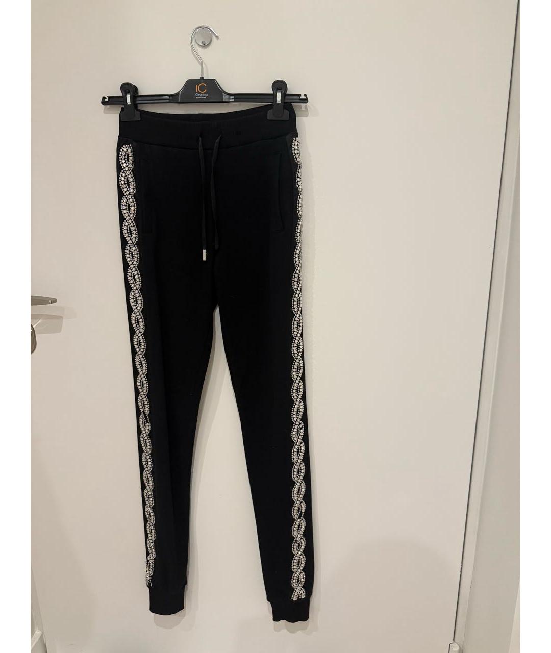 PHILIPP PLEIN Черный хлопко-эластановый костюм с брюками, фото 2