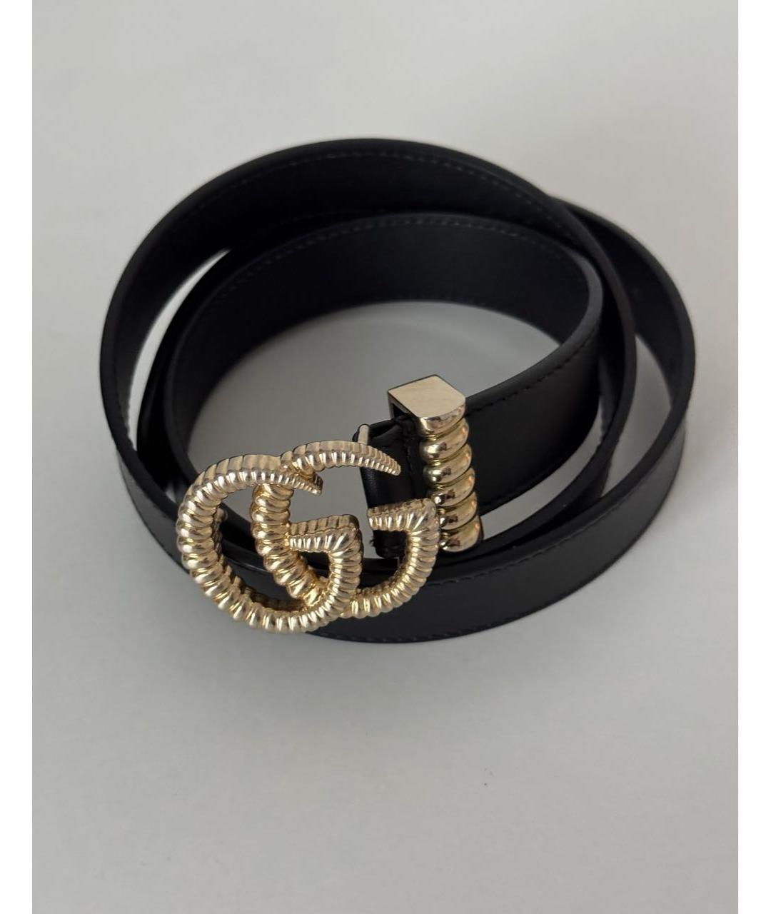 GUCCI Черный кожаный ремень, фото 2
