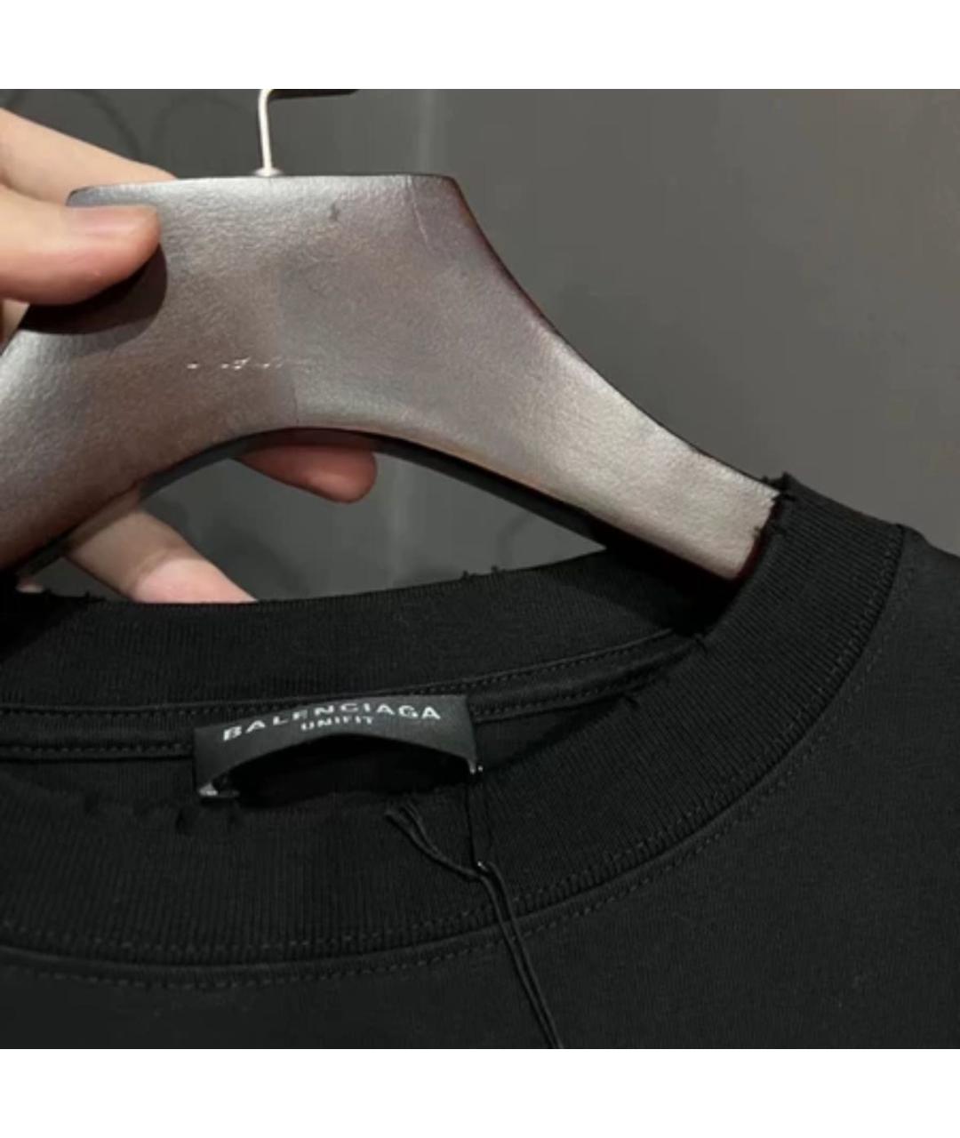 BALENCIAGA Черная футболка, фото 3
