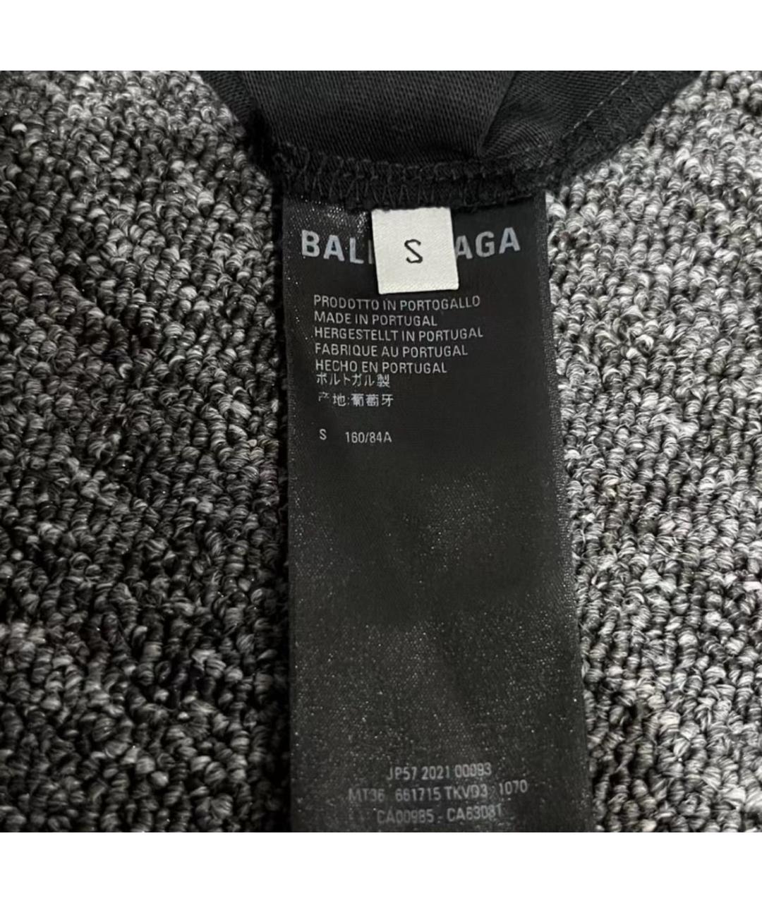 BALENCIAGA Черная футболка, фото 4