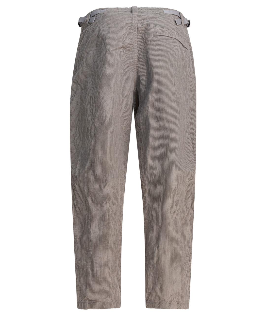 STONE ISLAND Серые хлопковые повседневные брюки, фото 2