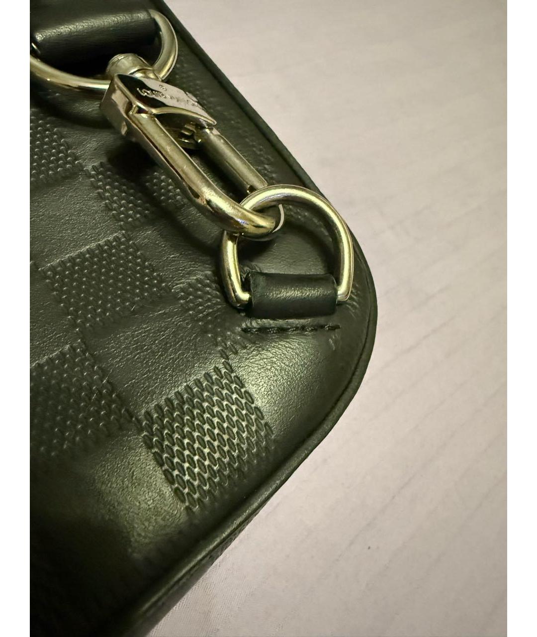 LOUIS VUITTON Черная кожаная сумка на плечо, фото 5