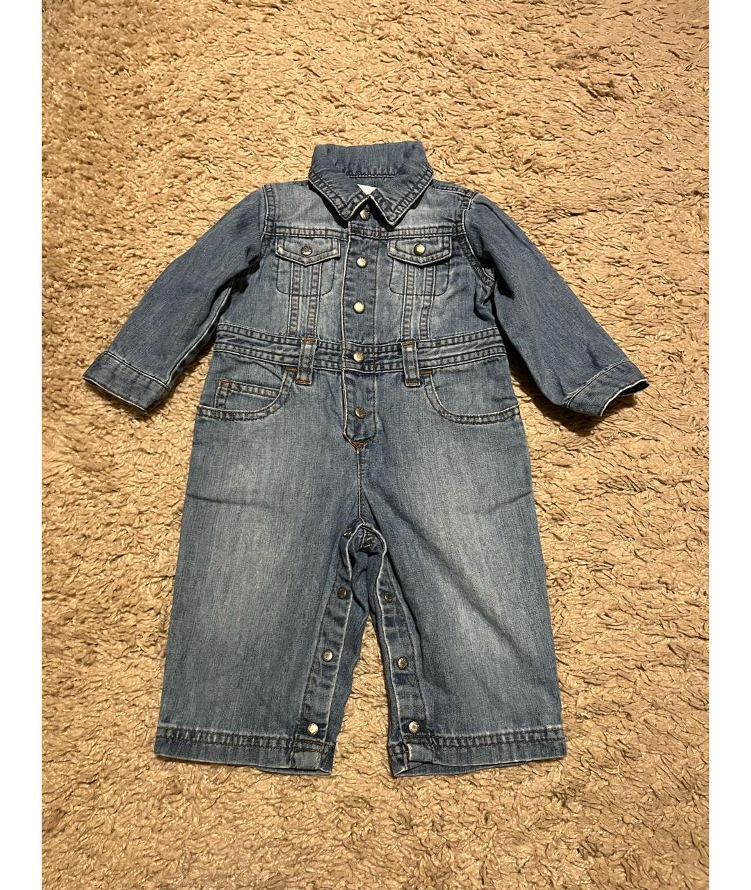 DOLCE & GABBANA KIDS Синий деним комбинезон, фото 6