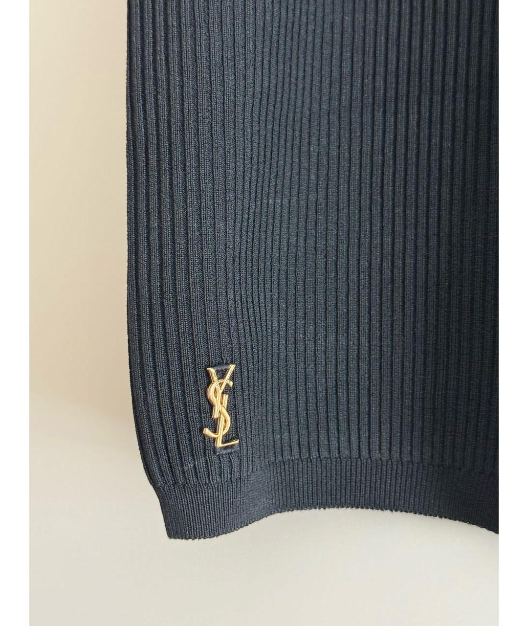 SAINT LAURENT Черные вискозные леггинсы и велосипедки, фото 5