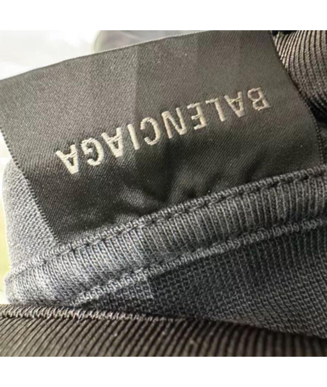 BALENCIAGA Черная хлопковая футболка, фото 3