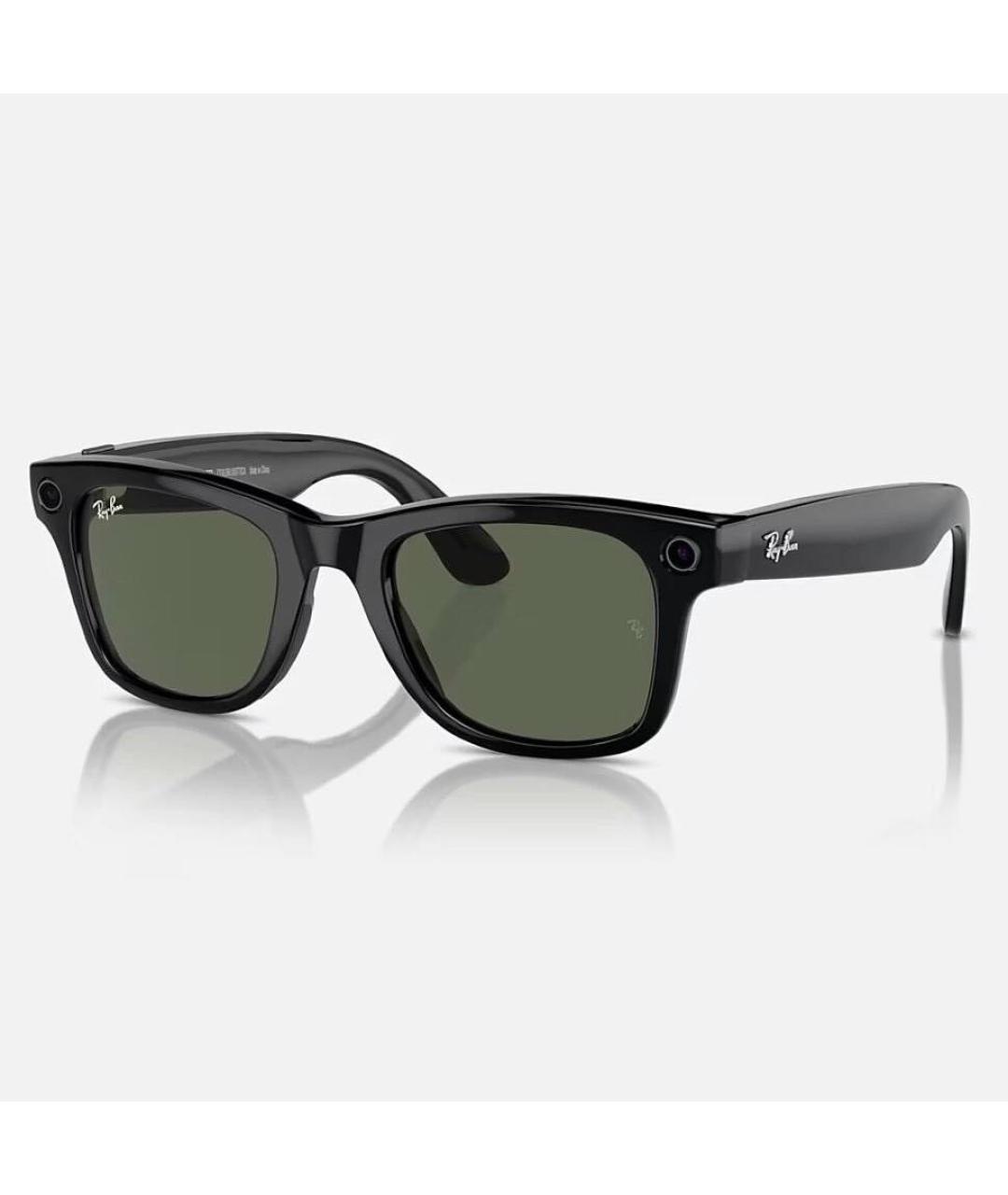 RAY BAN Черные пластиковые солнцезащитные очки, фото 3