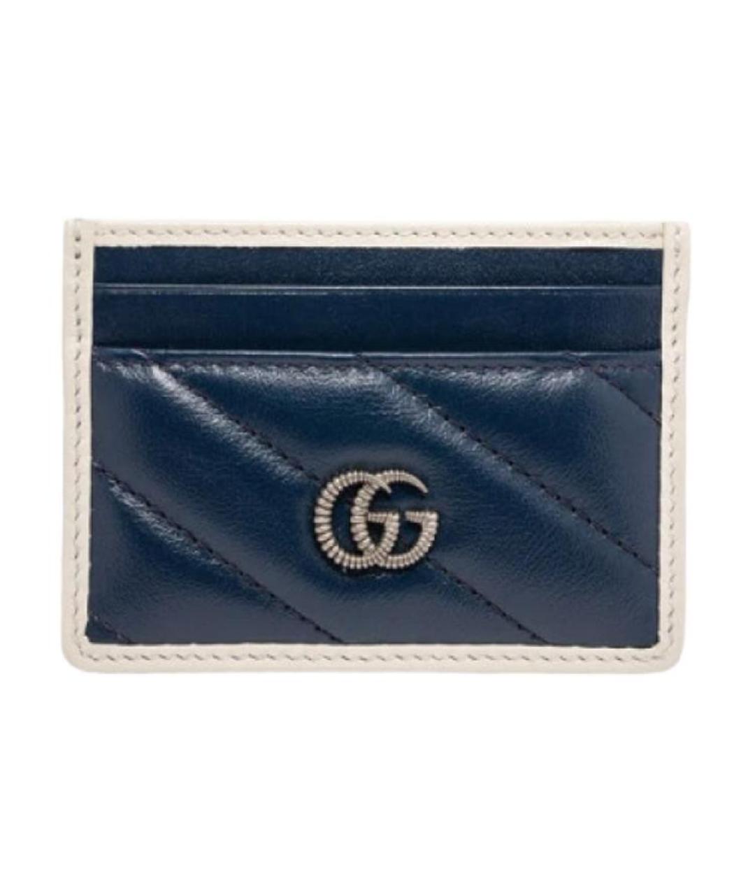 GUCCI Синий кожаный кардхолдер, фото 1