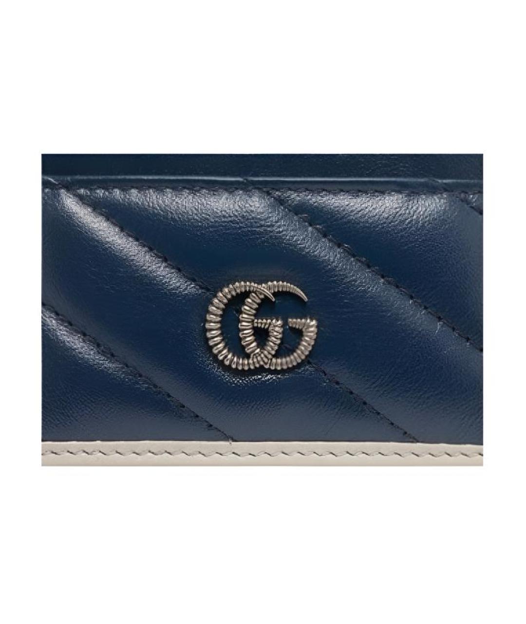 GUCCI Синий кожаный кардхолдер, фото 4