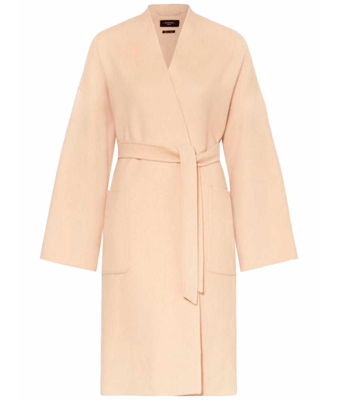 MAX MARA Бежевое шерстяное пальто, фото 1