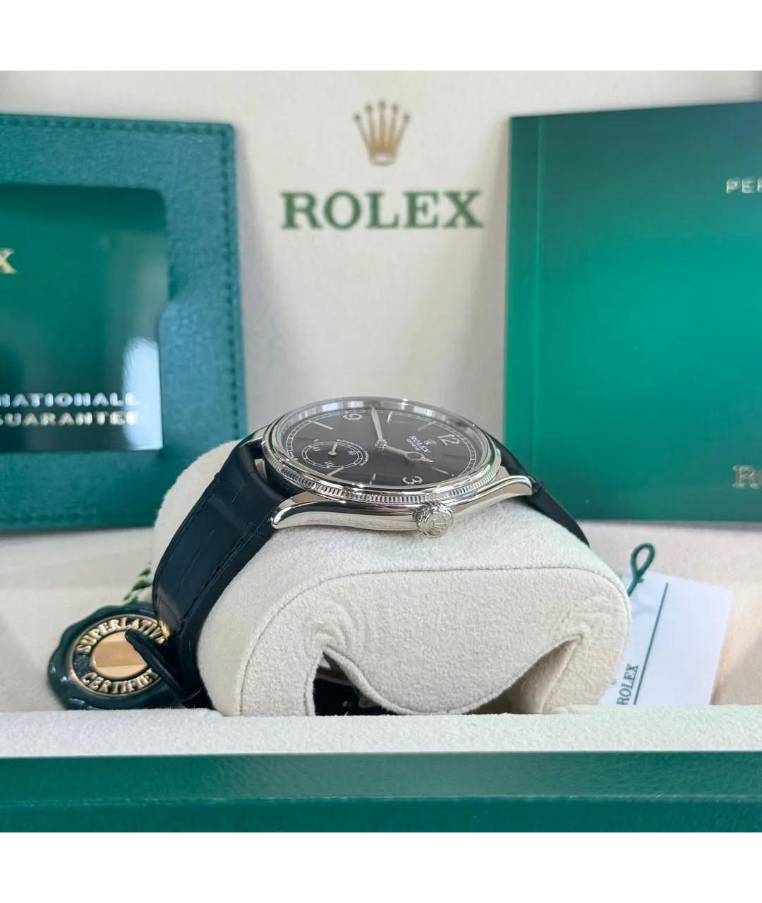 ROLEX Черные часы из белого золота, фото 3