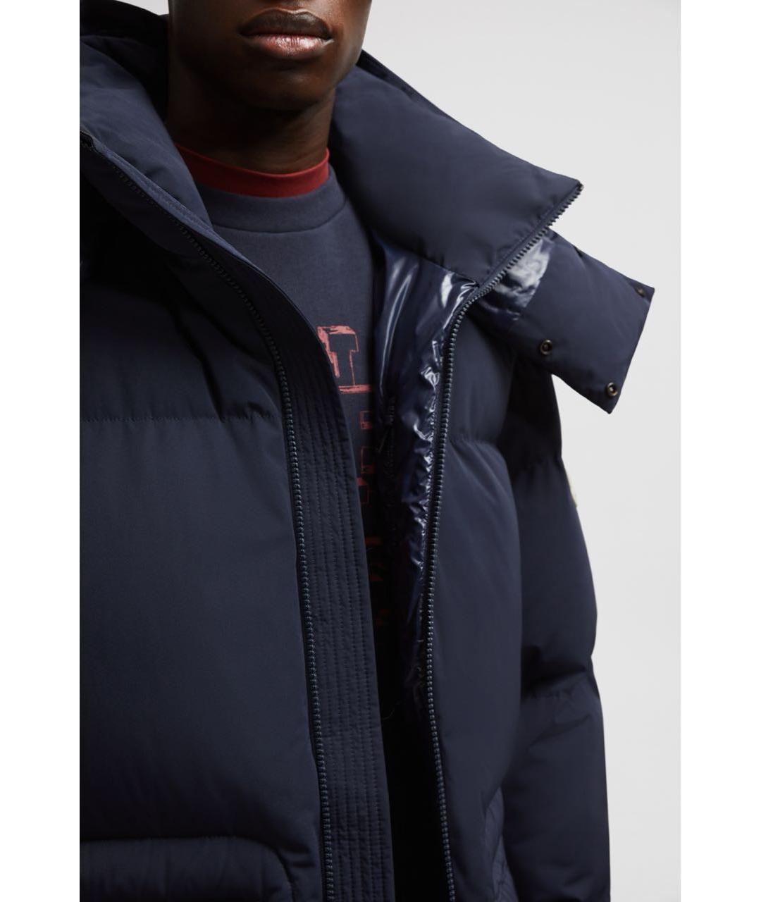 MONCLER Темно-синий пуховик, фото 7