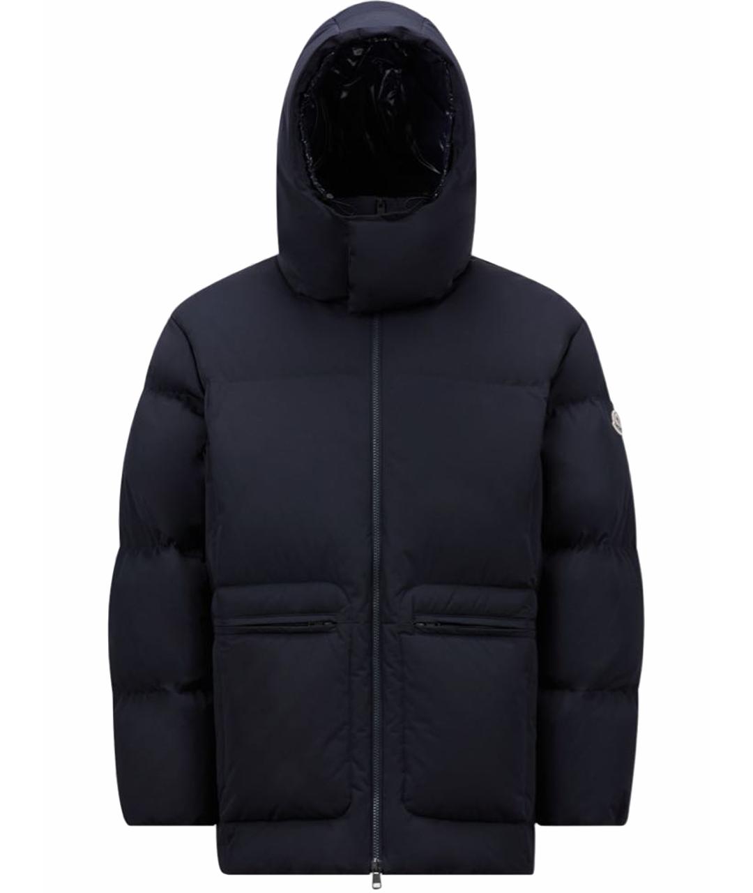 MONCLER Темно-синий пуховик, фото 1