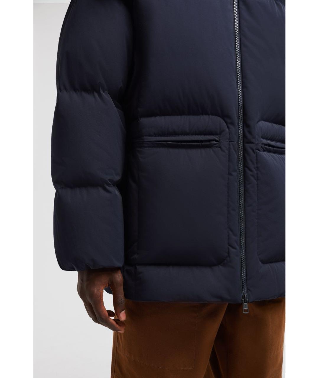 MONCLER Темно-синий пуховик, фото 6