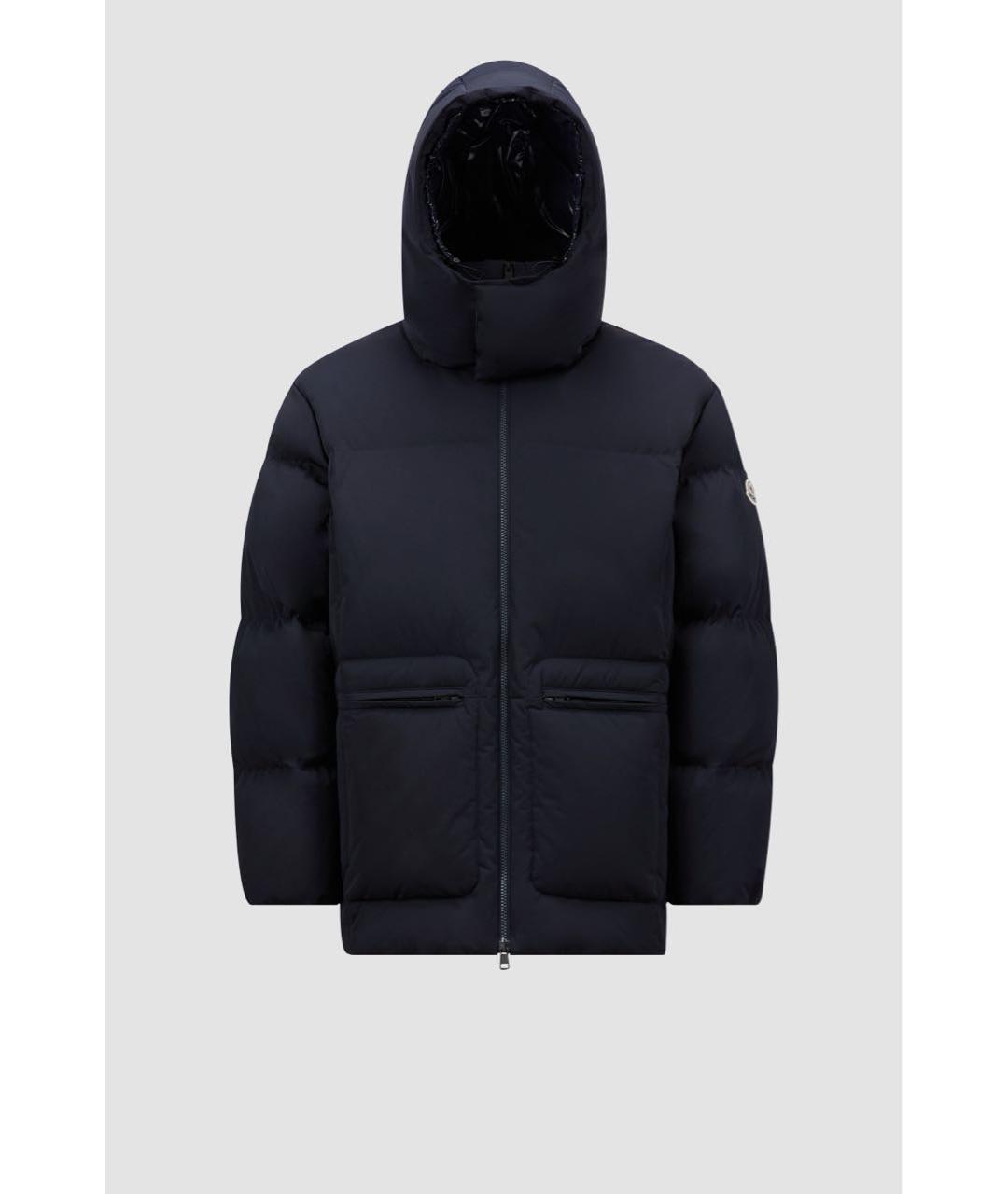 MONCLER Темно-синий пуховик, фото 8