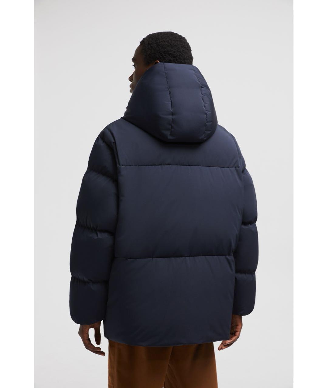 MONCLER Темно-синий пуховик, фото 2