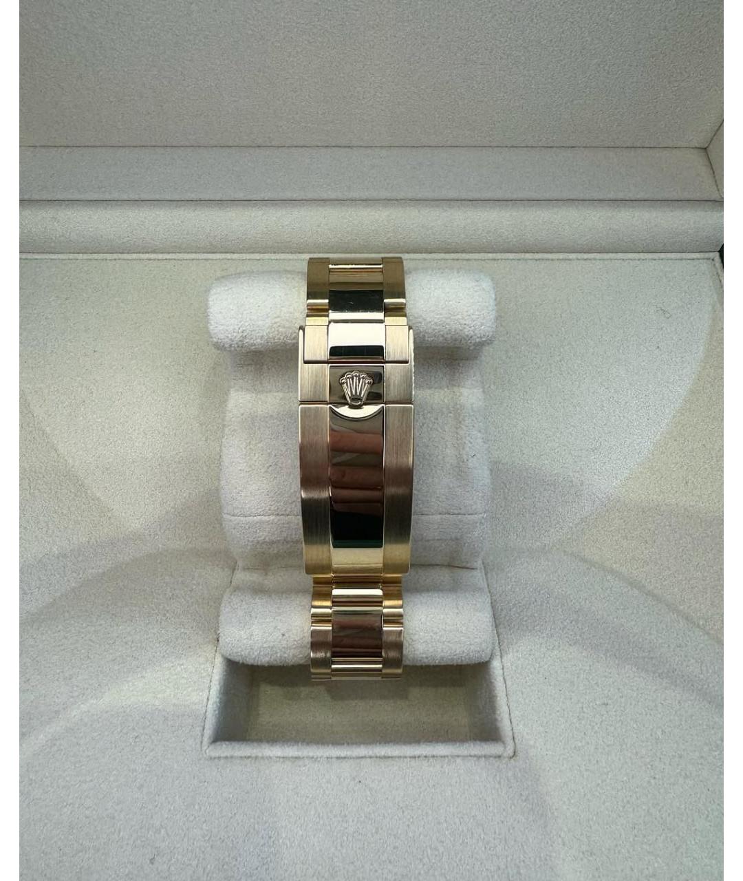 ROLEX Черные часы из желтого золота, фото 3