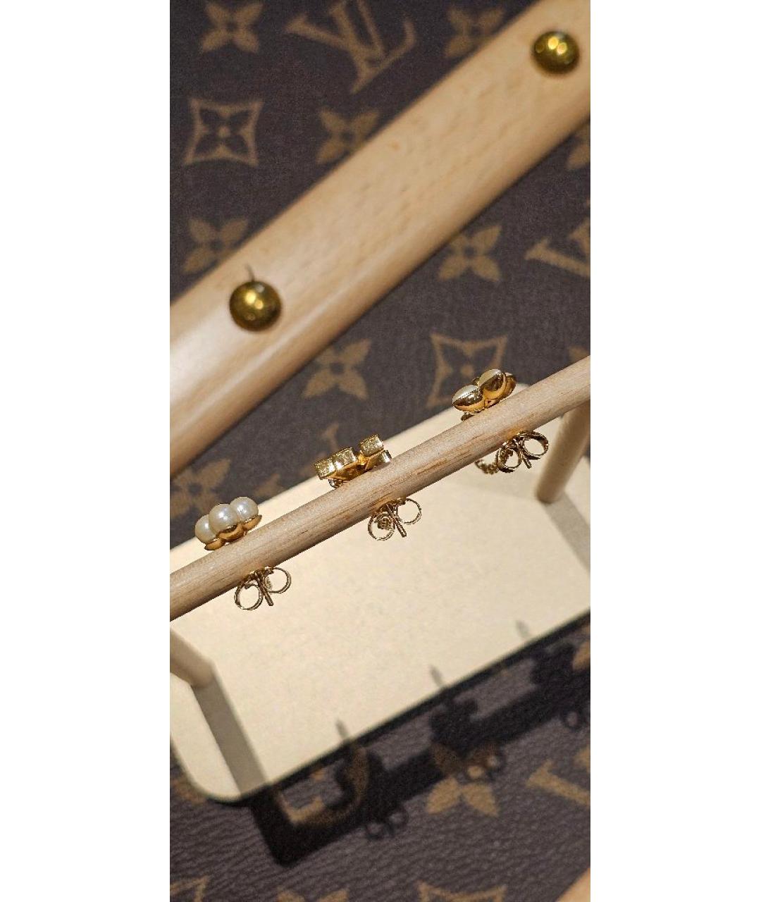 LOUIS VUITTON Золотые латунные серьги, фото 3