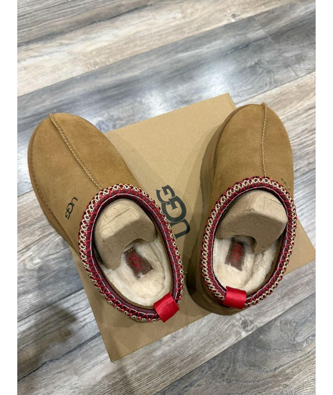 UGG AUSTRALIA Бежевые замшевые сабо, фото 4