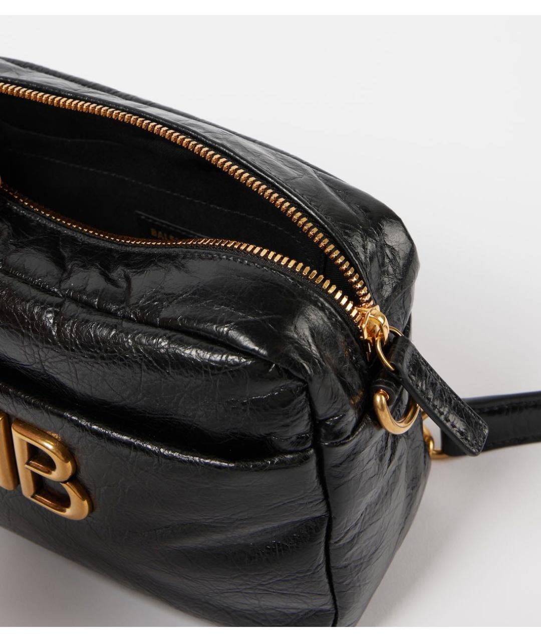 BALENCIAGA Черная кожаная сумка через плечо, фото 3