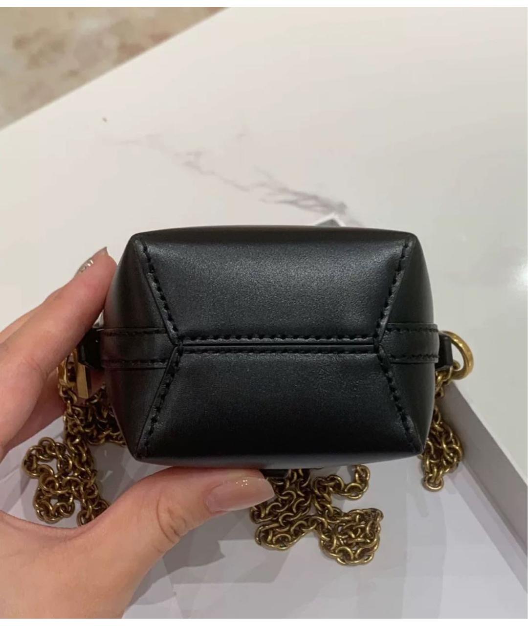 SAINT LAURENT Черная кожаная сумка через плечо, фото 4