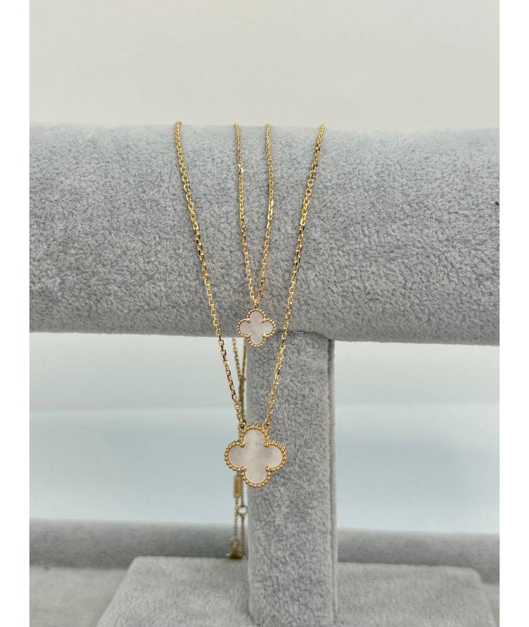 VAN CLEEF & ARPELS Белая подвеска из желтого золота, фото 4