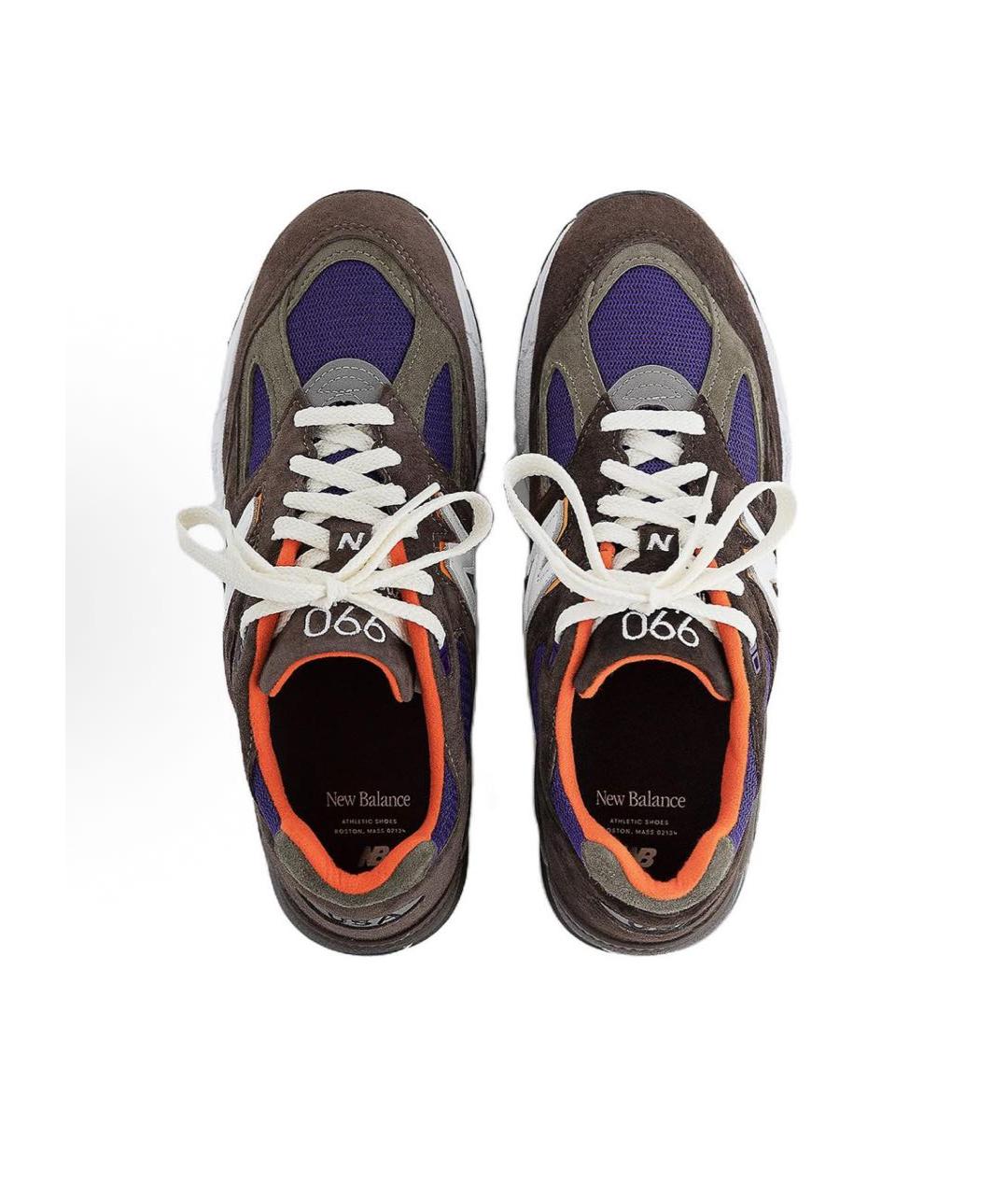 NEW BALANCE Коричневые замшевые низкие кроссовки / кеды, фото 3