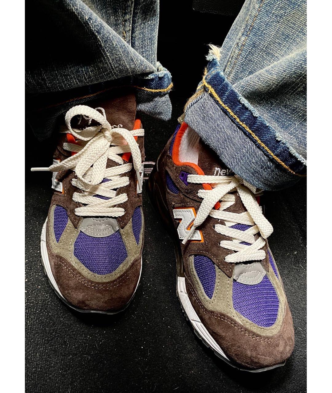 NEW BALANCE Коричневые замшевые низкие кроссовки / кеды, фото 2