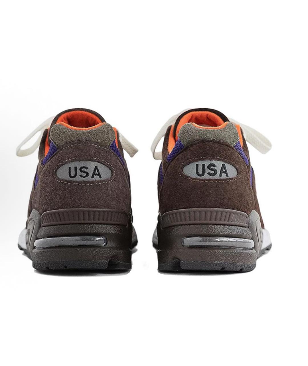 NEW BALANCE Коричневые замшевые низкие кроссовки / кеды, фото 4