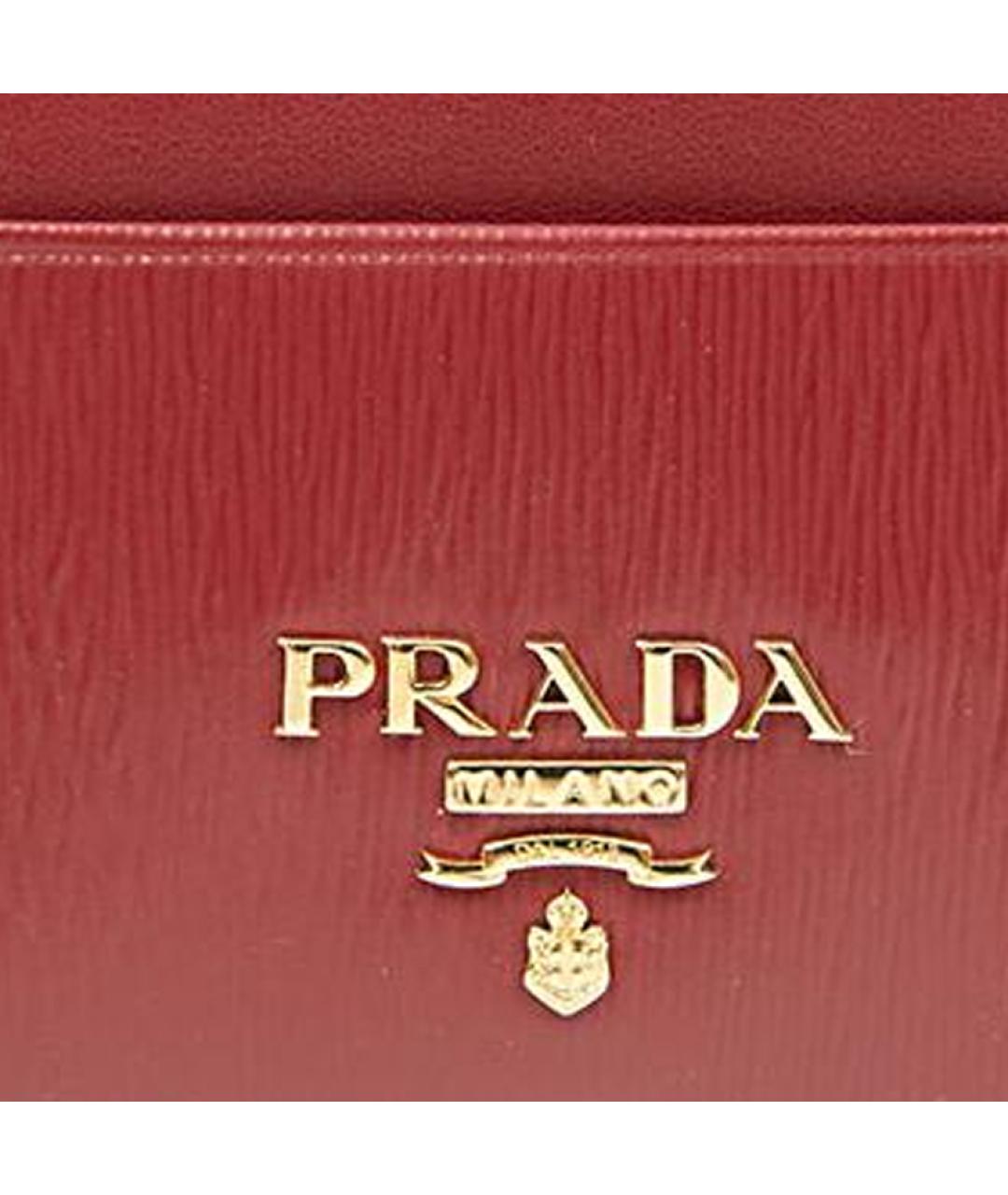 PRADA Красный кожаный кардхолдер, фото 5