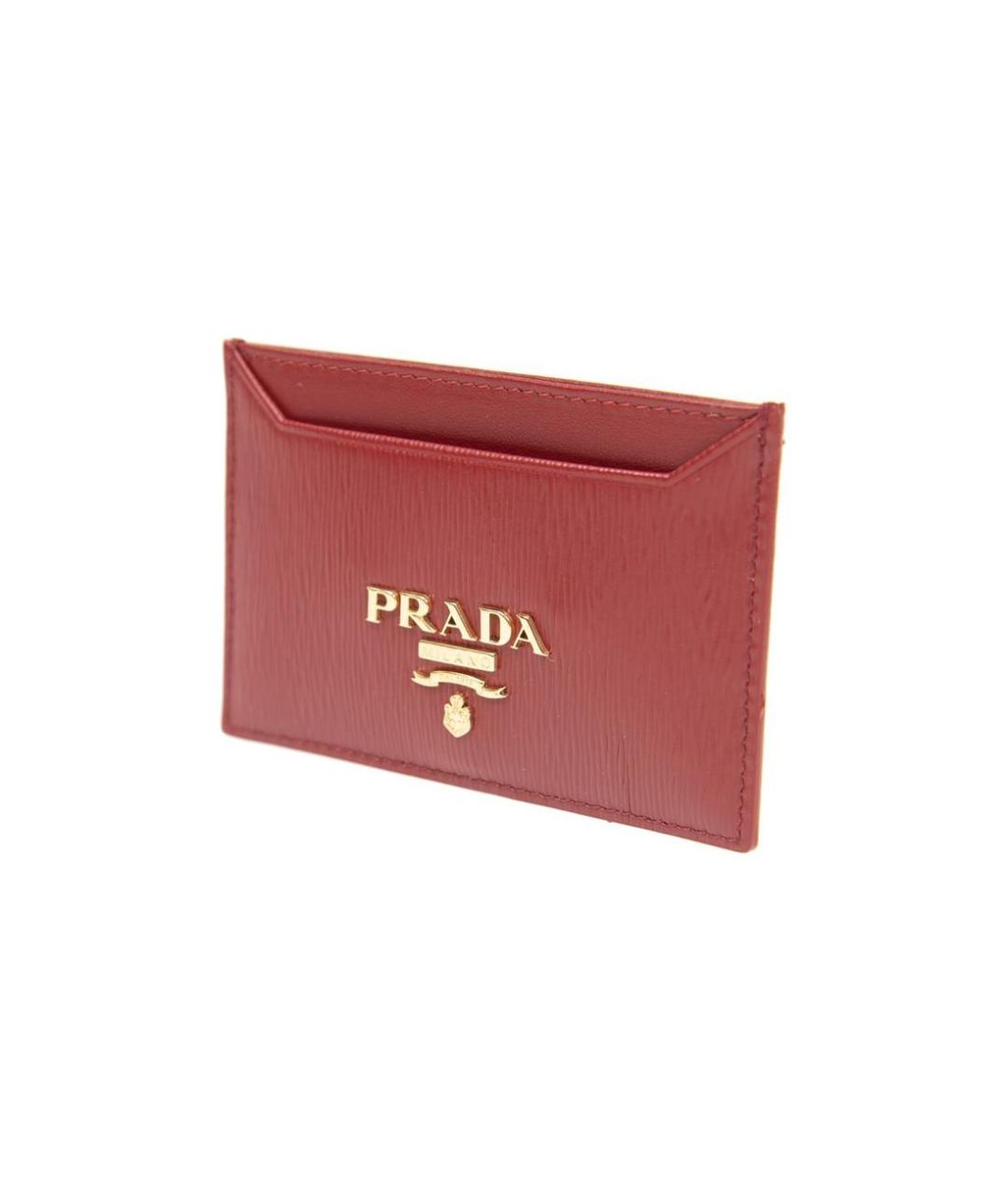 PRADA Красный кожаный кардхолдер, фото 2