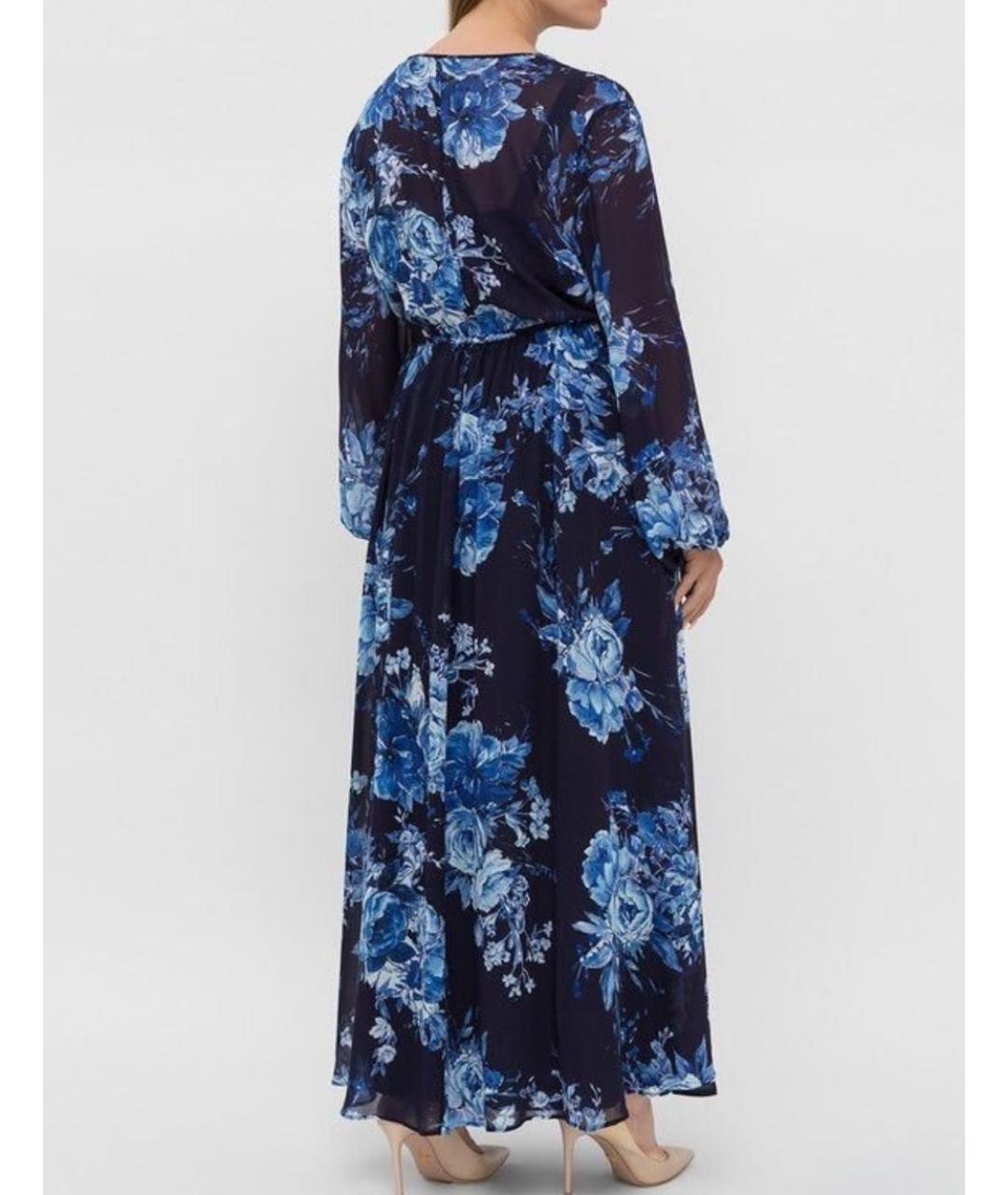 MAX MARA Синее вискозное повседневное платье, фото 2
