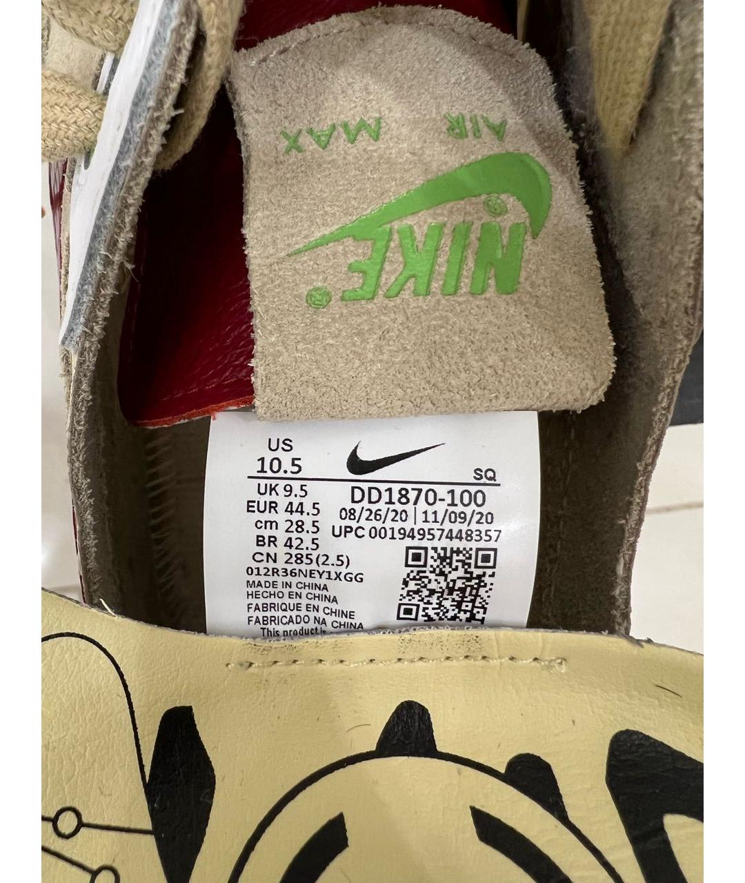 NIKE Бежевые замшевые низкие кроссовки / кеды, фото 3