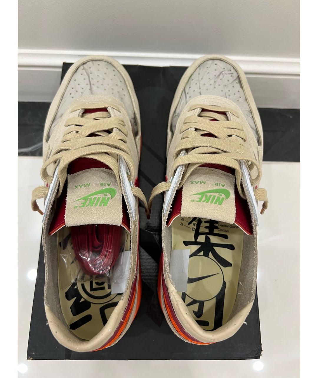 NIKE Бежевые замшевые низкие кроссовки / кеды, фото 2