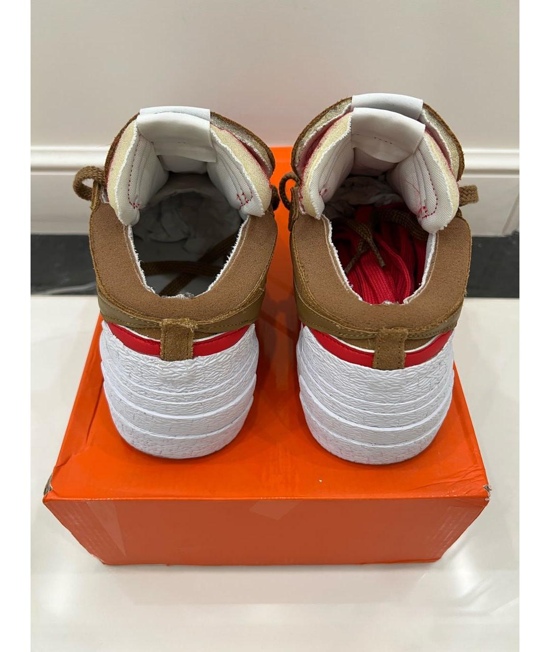 NIKE Коричневые замшевые низкие кроссовки / кеды, фото 3