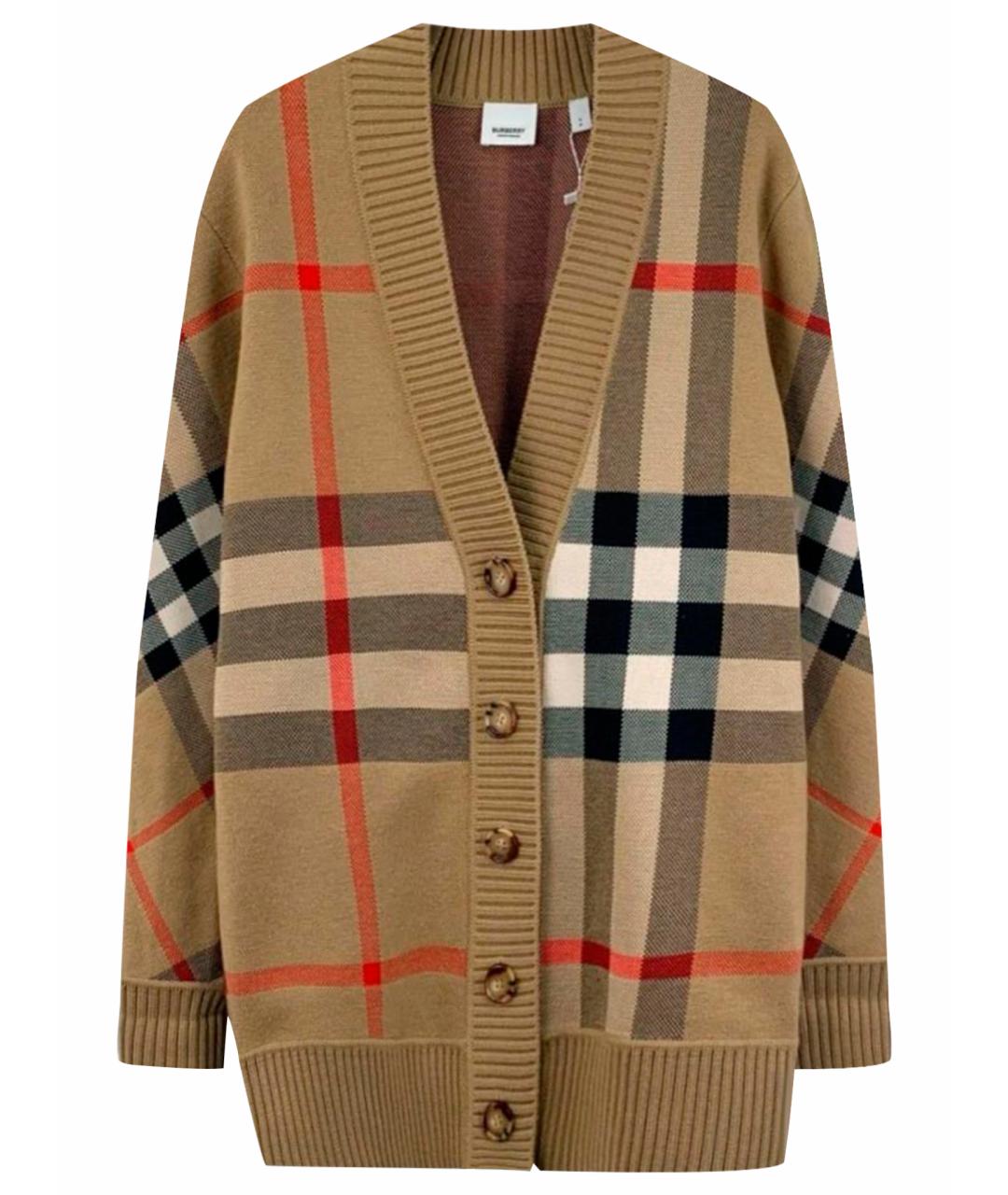 BURBERRY Бежевый кашемировый кардиган, фото 1