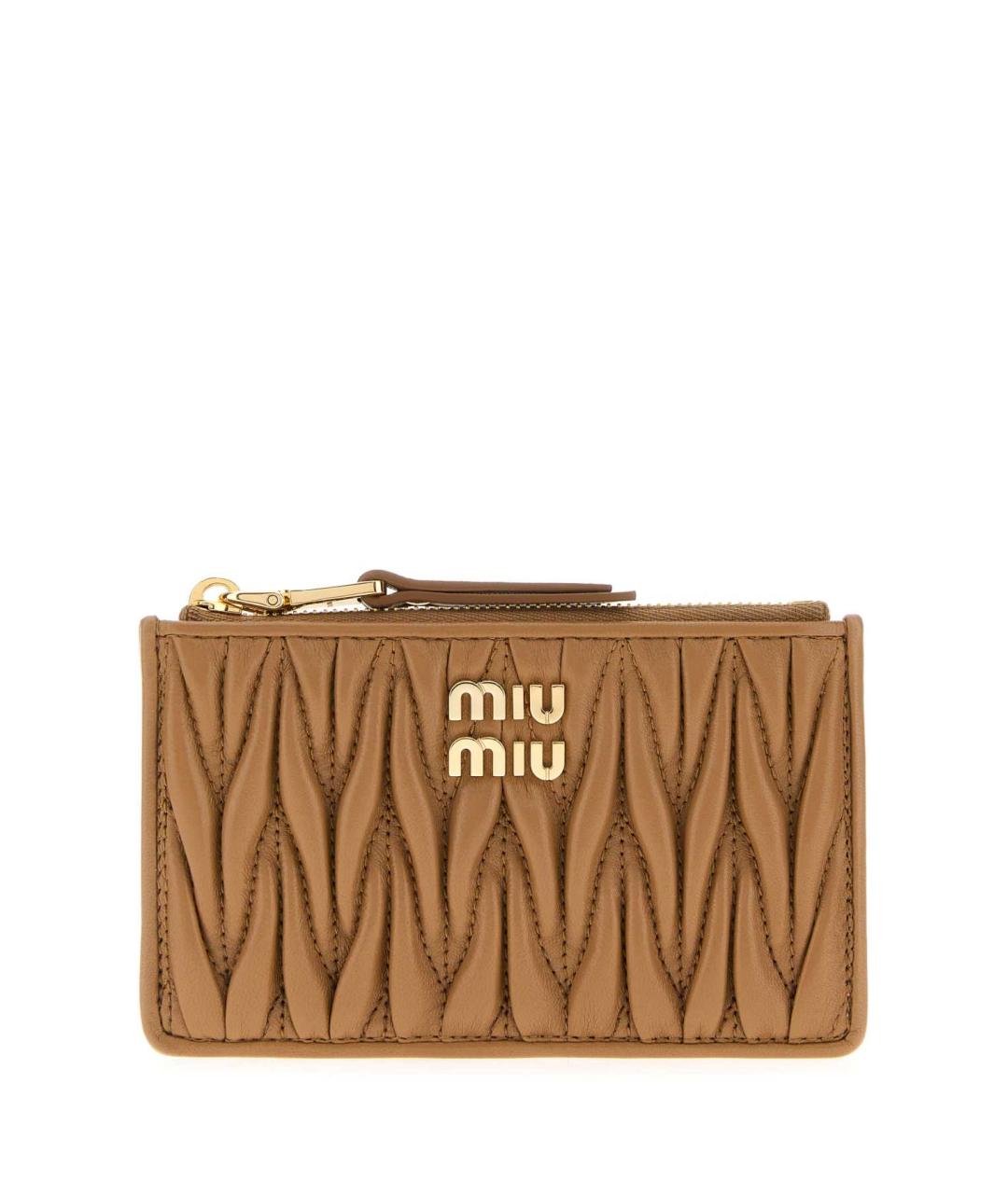 MIU MIU Коричневый кожаный кошелек, фото 1