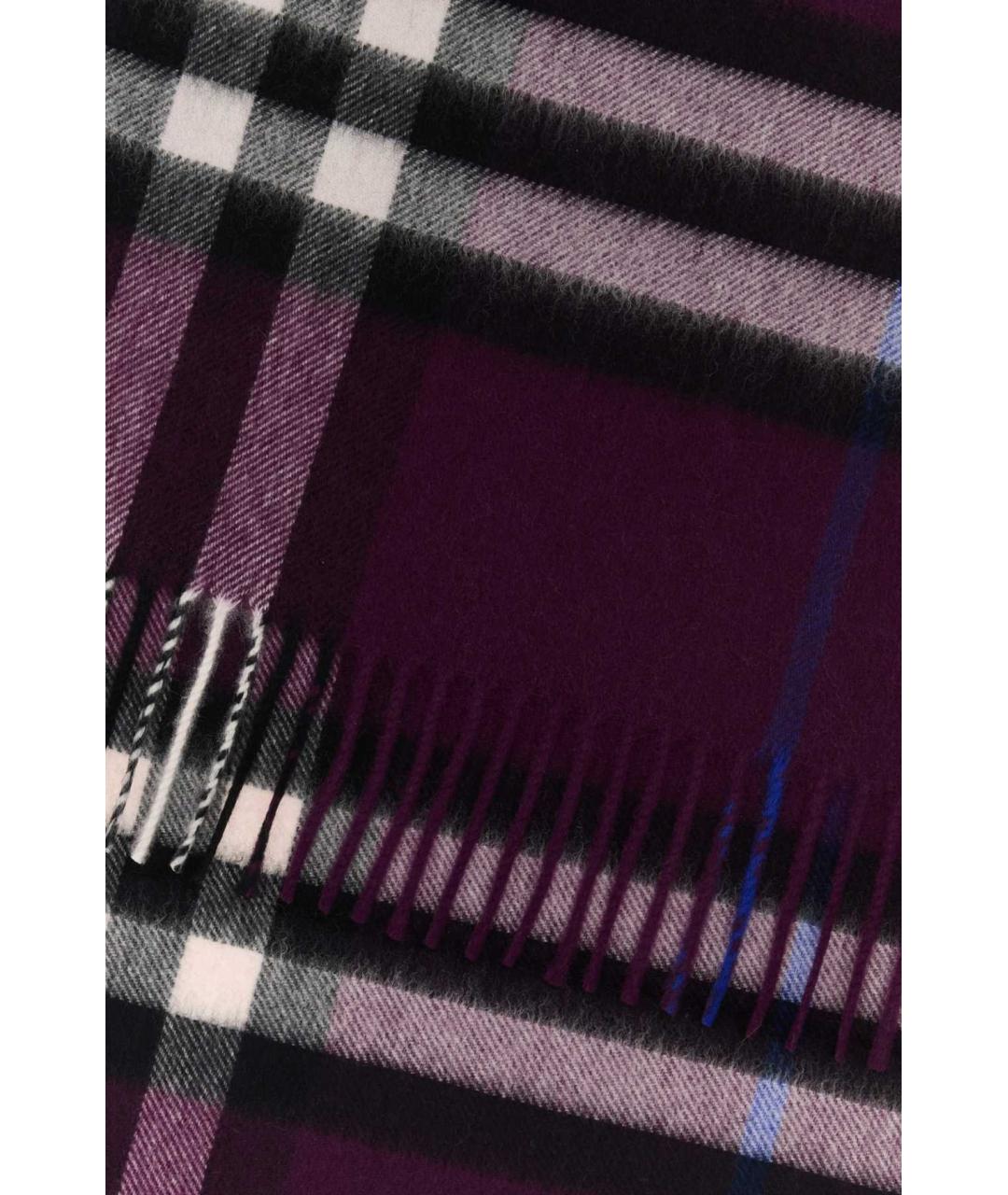 BURBERRY Фиолетовый кашемировый шарф, фото 2
