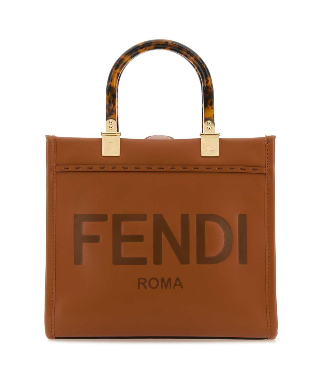 FENDI Коричневая сумка тоут, фото 1