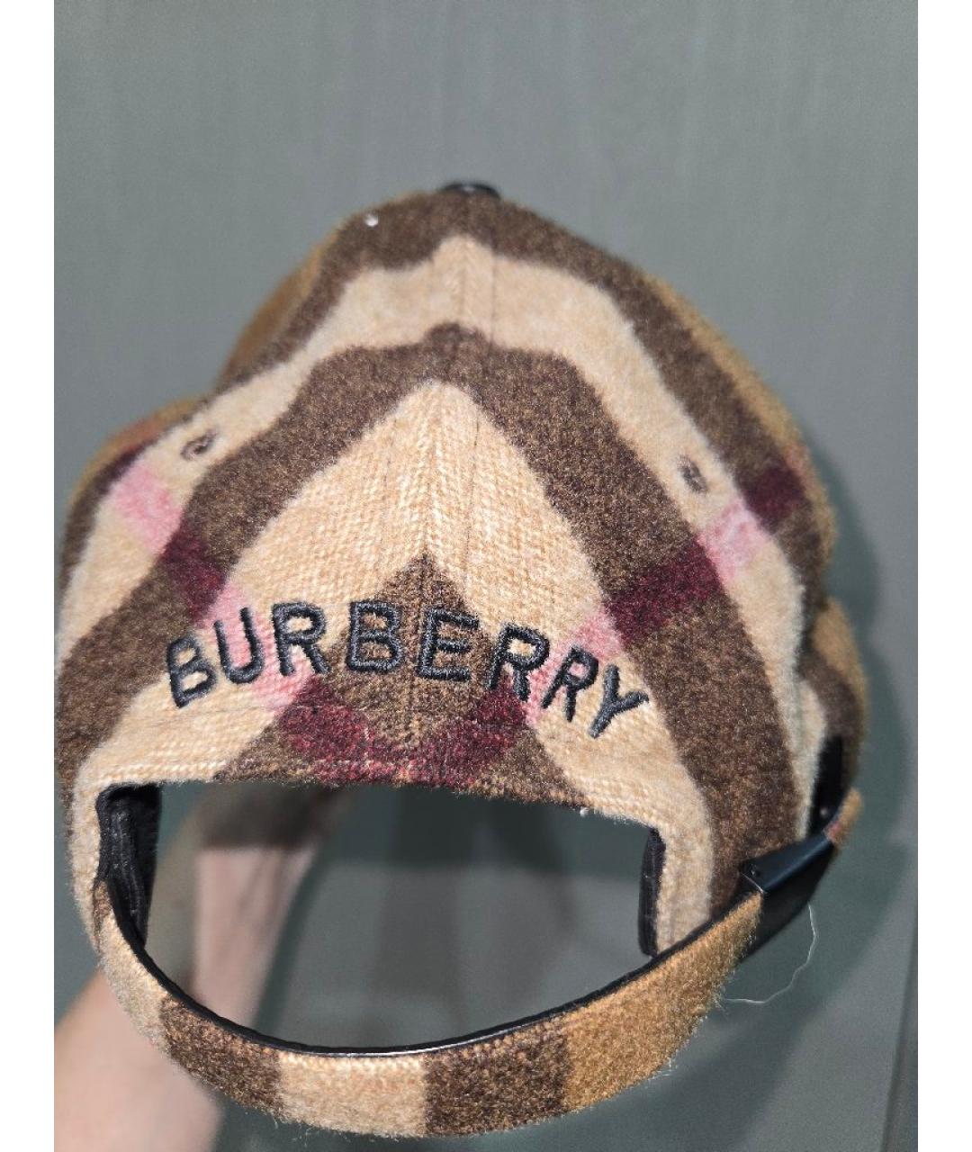 BURBERRY Коричневая кашемировая кепка/бейсболка, фото 2