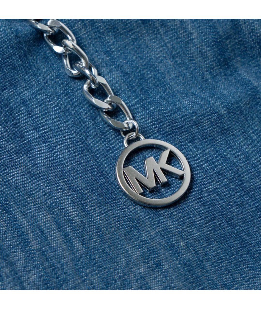 MICHAEL KORS Синее деним повседневное платье, фото 4