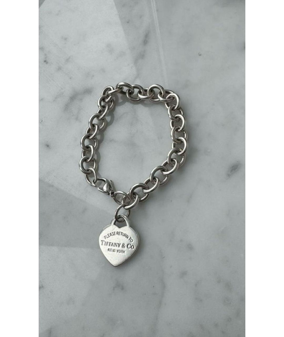 TIFFANY&CO Белый серебряный браслет, фото 2