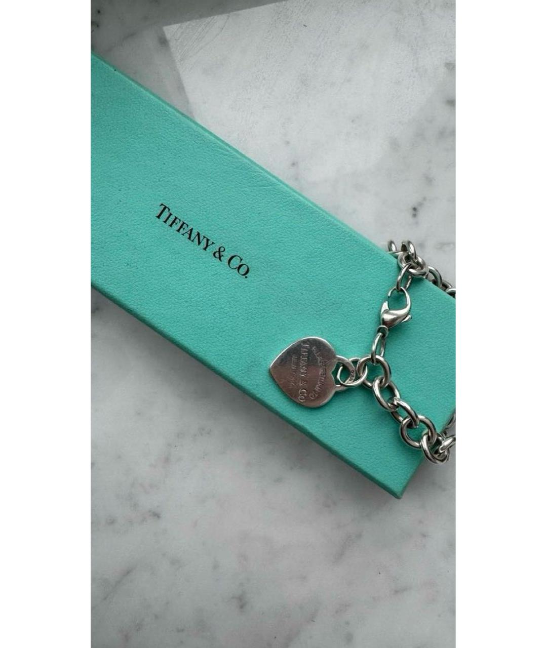 TIFFANY&CO Белый серебряный браслет, фото 3