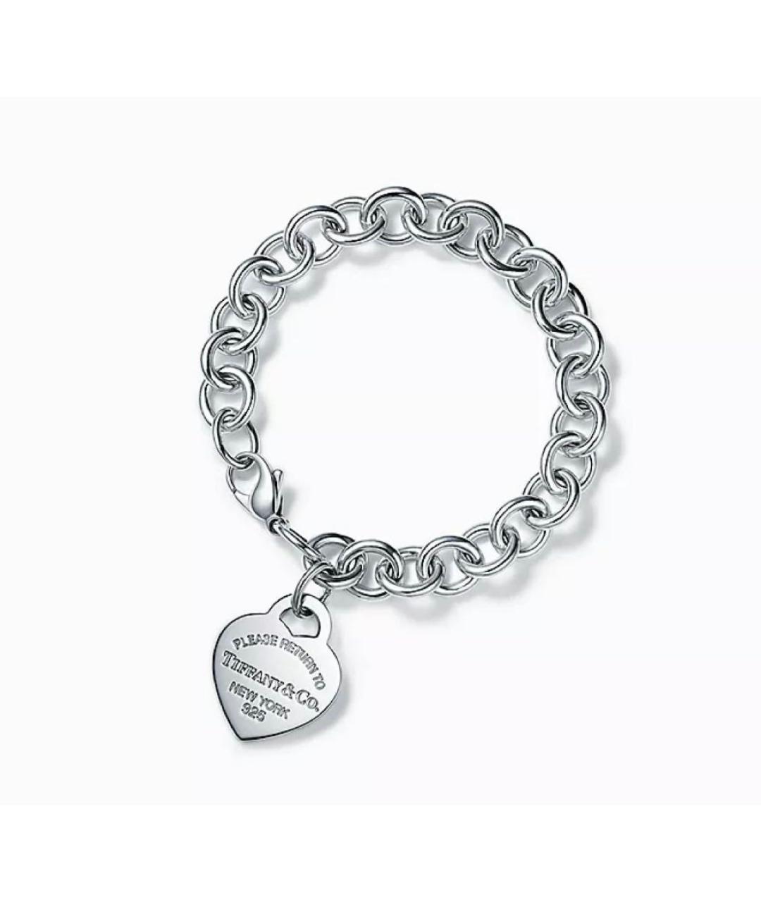 TIFFANY&CO Белый серебряный браслет, фото 8
