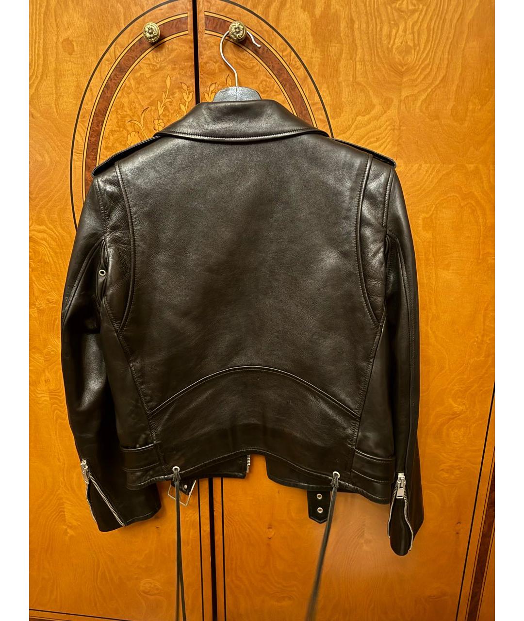 SAINT LAURENT Черная кожаная куртка, фото 2