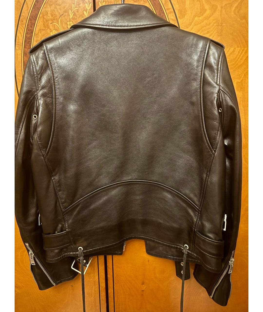 SAINT LAURENT Черная кожаная куртка, фото 2